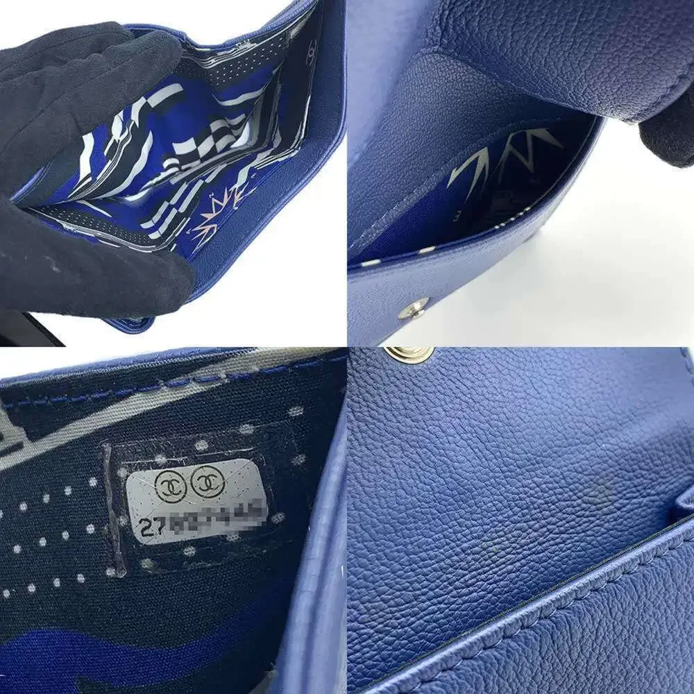 CHANEL Blue Leather Wallet